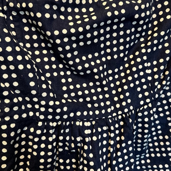 Linen Polka Dot Sleeveless Dress - Picture 2 of 3